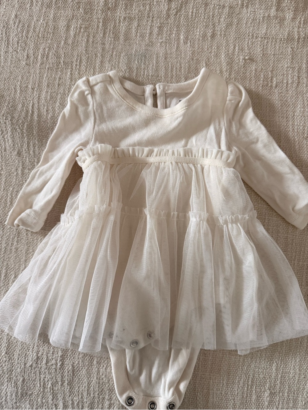 Ivory Tulle Baby Dress Bodysuit